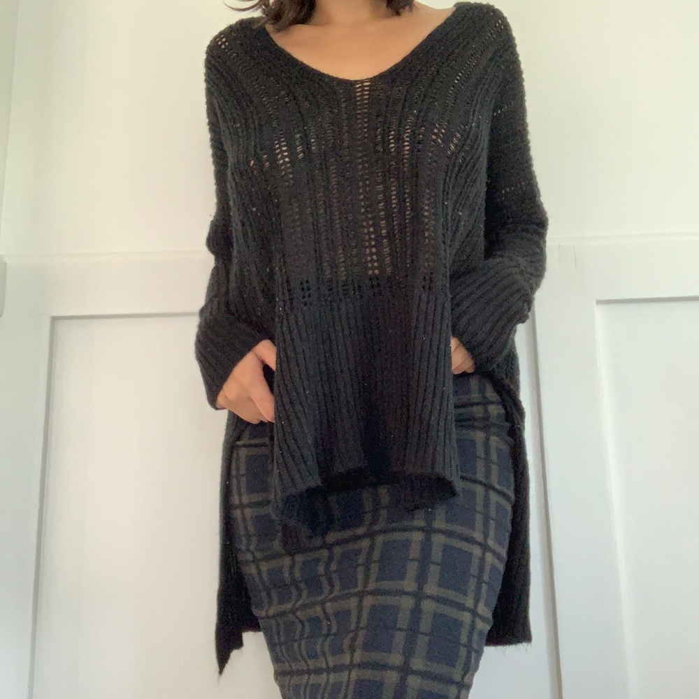 Zara Pencil Skirt Fashionnova Sweater Plaid Green
